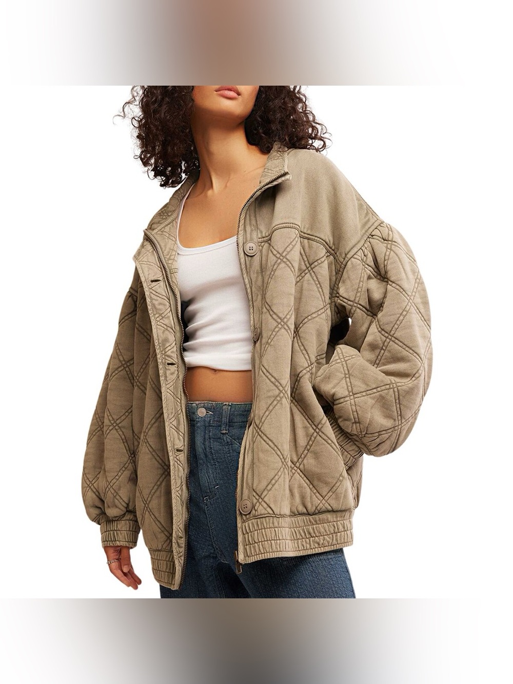 Free People Juno Quilted Cotton Jacket